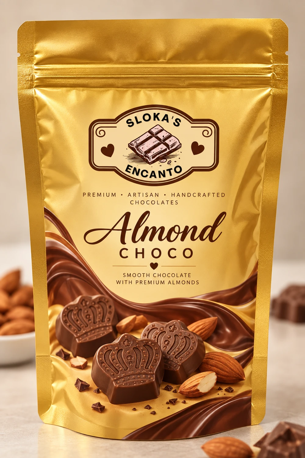 Almond Choco official product pouch